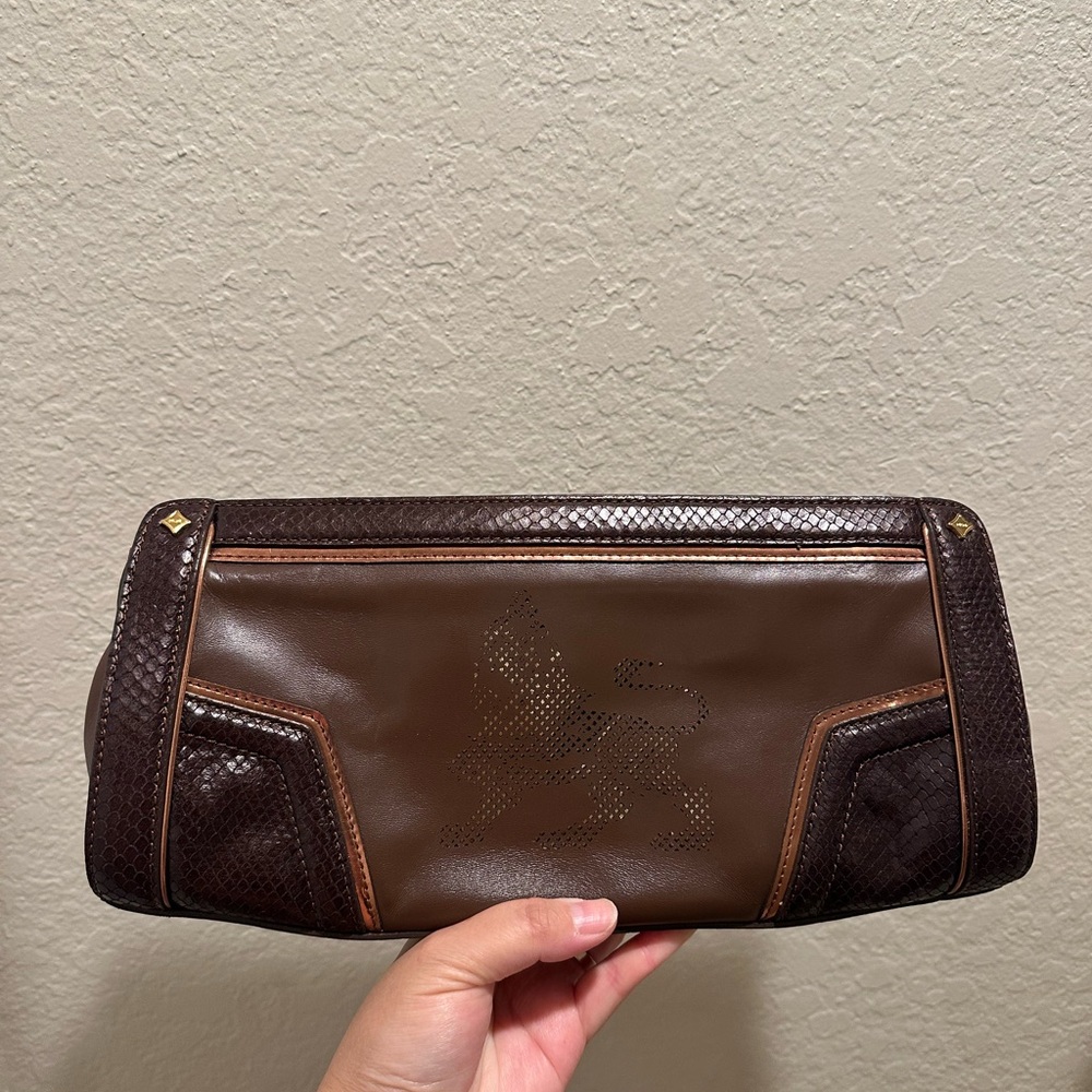 MCM Brown Leather Clutch limited edition